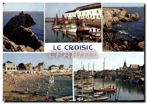 Cartes postales moderne Le Croisic Cote Sauvage et le rocher de l&#39Ours La plage et le port