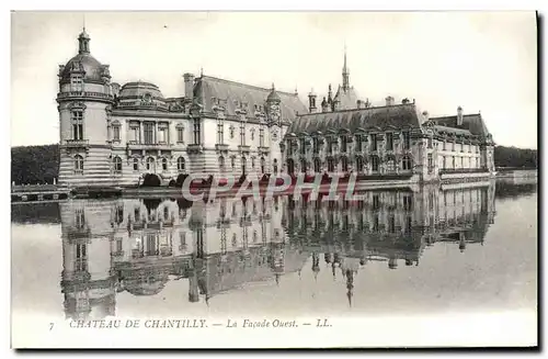 Cartes postales Chateau De Chantilly La Facade Ouest