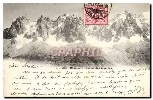 Cartes postales Chamonix Chaine Des Aiguilles