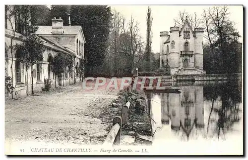 Ansichtskarte AK Chateau De Chantilly Etang De Comelle Peche Pecheur