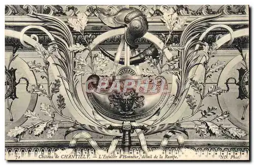 Cartes postales Chateau De Chantilly L'Escalier D'Honneur Detail De La Rampe