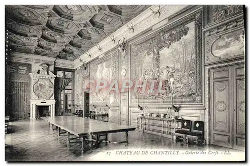 Ansichtskarte AK Chateau De Chantilly Galerie Des Cerfs