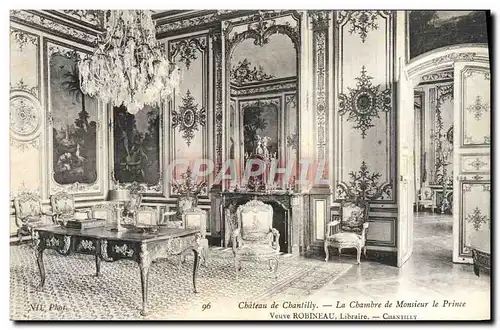 Ansichtskarte AK Chateau De Chantilly La Chambre De Monsieur Le Prince