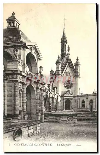 Cartes postales Chantilly Chateau La chapelle