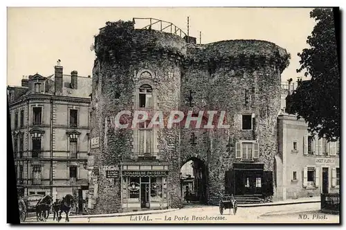 Cartes postales Laval La Porte Beuchere Attelage Cheval