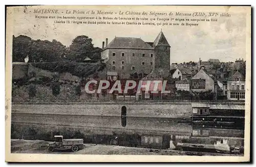 Ansichtskarte AK Mayenne La Prison Et La Mayenne le chateau des seigneurs de Mayenne