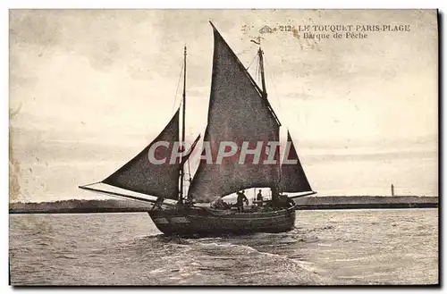 Cartes postales Le Touquet Paris Plage Barque de peche