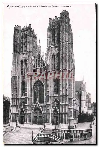 Ansichtskarte AK Bruxelles La cathedrale Ste Gudule