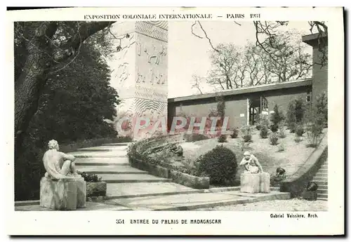 Cartes postales Paris Exposition coloniale internationale 1931 Entree du palais de Madagascar