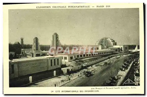 Cartes postales Paris Exposition coloniale internationale 1931 Cite internationale des informations