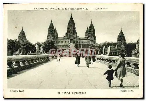 Cartes postales Paris Exposition coloniale internationale 1931 Temple d&#39Angkor Vat