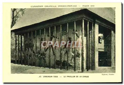 Cartes postales Paris Exposition coloniale internationale 1931 Cameroun Togo Le pavillon de chasse