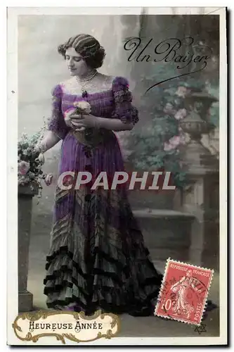 Cartes postales Fantaisie Femme Un baiser