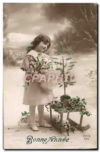 Cartes postales Fantaisie Enfant Luge