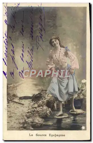 Cartes postales Fantaisie Femme La source enchantee