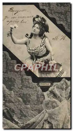 Cartes postales Fantaisie Femme Les dentelles