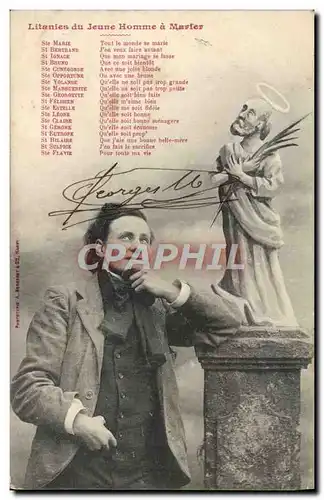 Ansichtskarte AK Fantaisie Litanies du jeune homme a marier