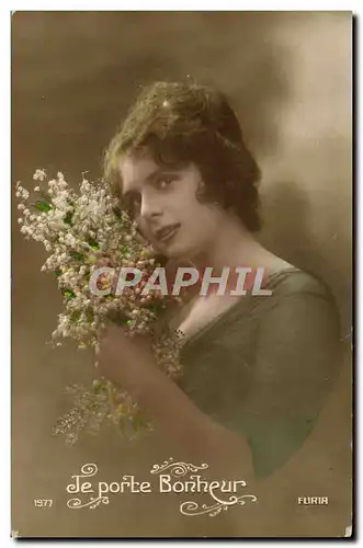 Cartes postales Fantaisie Femme Muguet