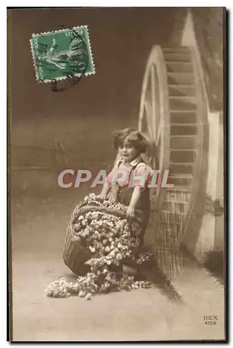 Cartes postales Fantaisie Enfant Moulin a eau