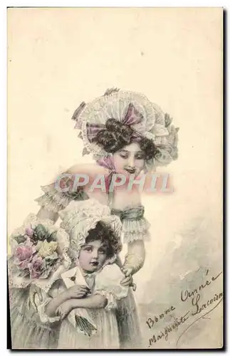 Cartes postales Fantaisie Femme Enfant