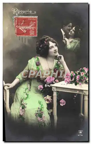 Cartes postales Fantaisie Femme Reverie