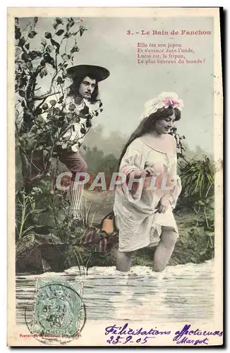 Cartes postales Fantaisie Femme le bain de Fanchon