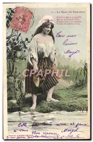 Cartes postales Fantaisie Femme le bain de Fanchon