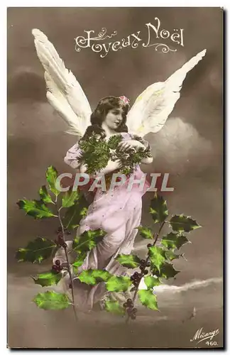 Cartes postales Fantaisie Femme Ange Noel