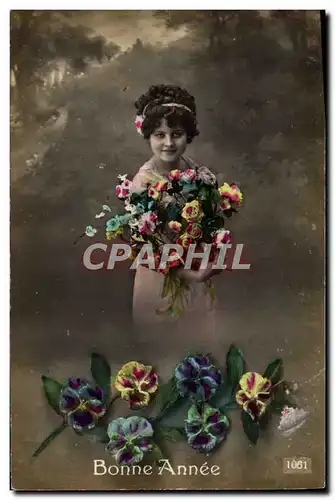 Cartes postales Fantaisie Femme Fleurs