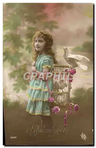 Cartes postales Fantaisie Enfant Colombe