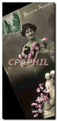 Cartes postales Fantaisie Femme Fleurs