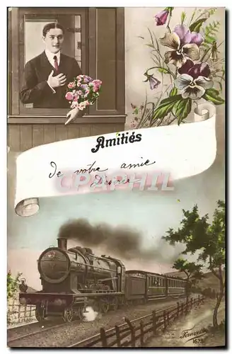 Cartes postales Fantaisie Train