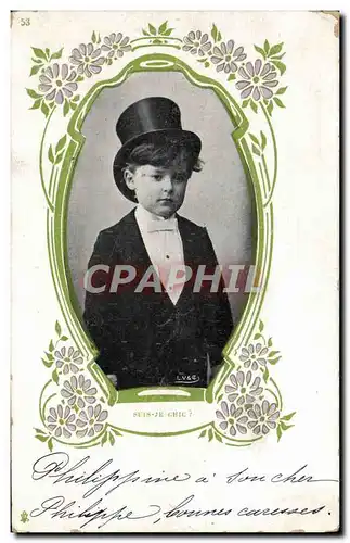 Cartes postales Fantaisie Enfant Suis-je chic ?