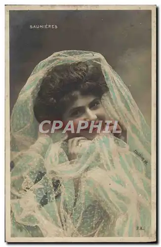 Cartes postales Fantaisie Femme Saunieres