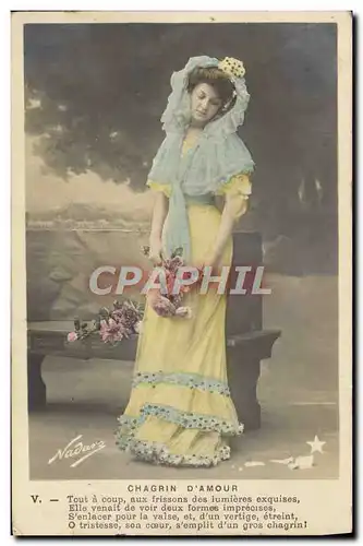 Cartes postales Fantaisie Femme Chagrin d&#39amour