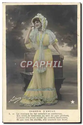 Cartes postales Fantaisie Femme Chagrin d&#39amour