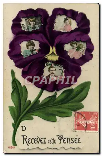 Cartes postales Fantaisie Enfant Fleurs