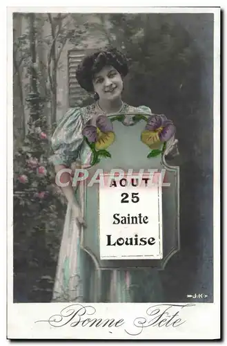 Ansichtskarte AK Fantaisie Femme Sainte louise