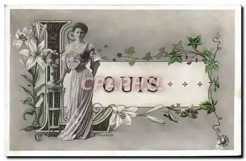 Cartes postales Fantaisie Prenom Louis