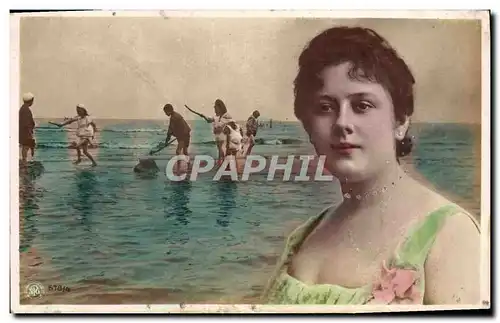 Cartes postales Fantaisie Femme Plage