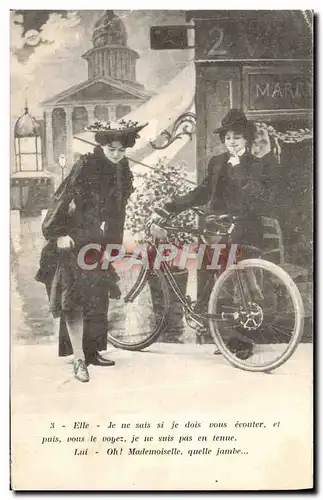 Cartes postales Fantaisie Femme Velo Cycle