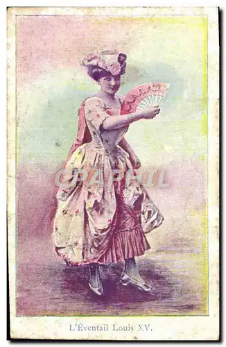 Cartes postales Fantaisie Femme L&#39eventail Louis XV