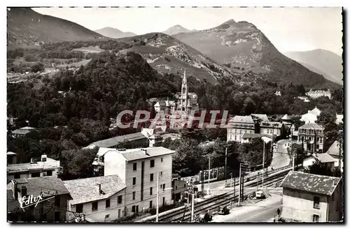 Moderne Karte Lourdes Vue sur la basilique et la route de Pau