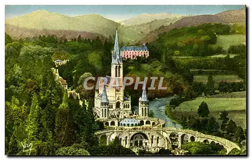 Cartes postales Lourdes La Basilique