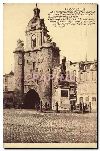 Ansichtskarte AK La Rochelle La Grosse Horloge Qui Etait Percee dans les Remparts