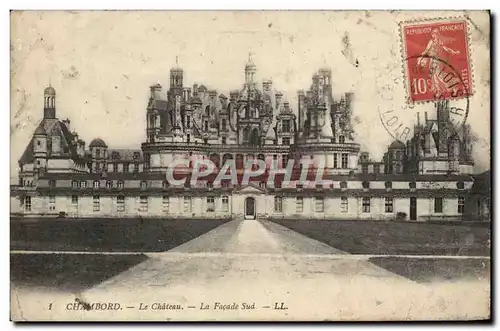 Cartes postales Chambord Le Chateau La Facade Sud