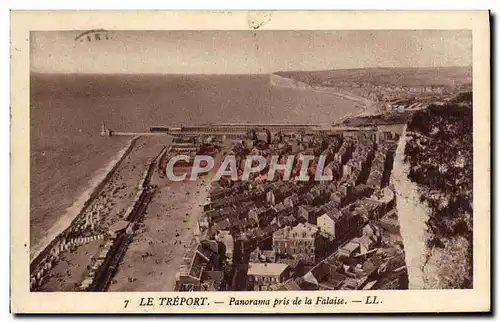 Cartes postales Le Treport Panorama pris de la Falaise