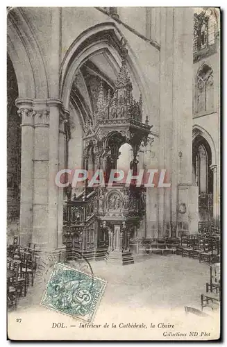 Ansichtskarte AK Dol Interieur de la Cathedrale La Chaire