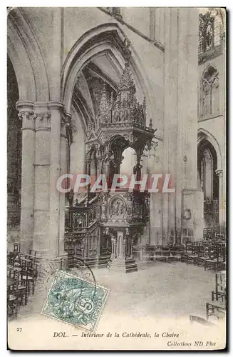 Cartes postales Dol Interieur de la Cathedrale La Chaire