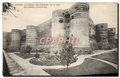 Cartes postales Angers Le Chateau Vue D&#39ensemble